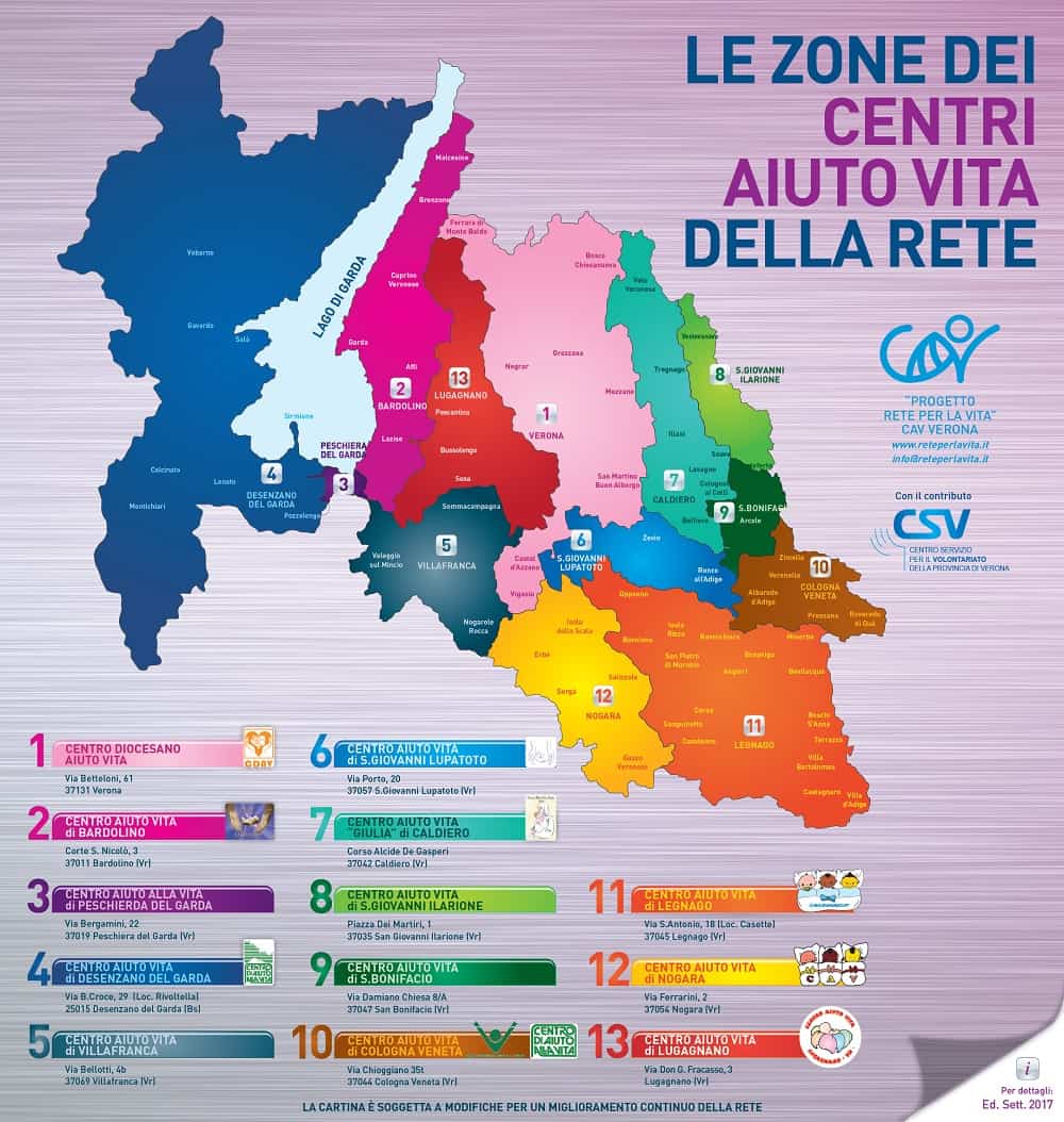 Rete per la vita mappa