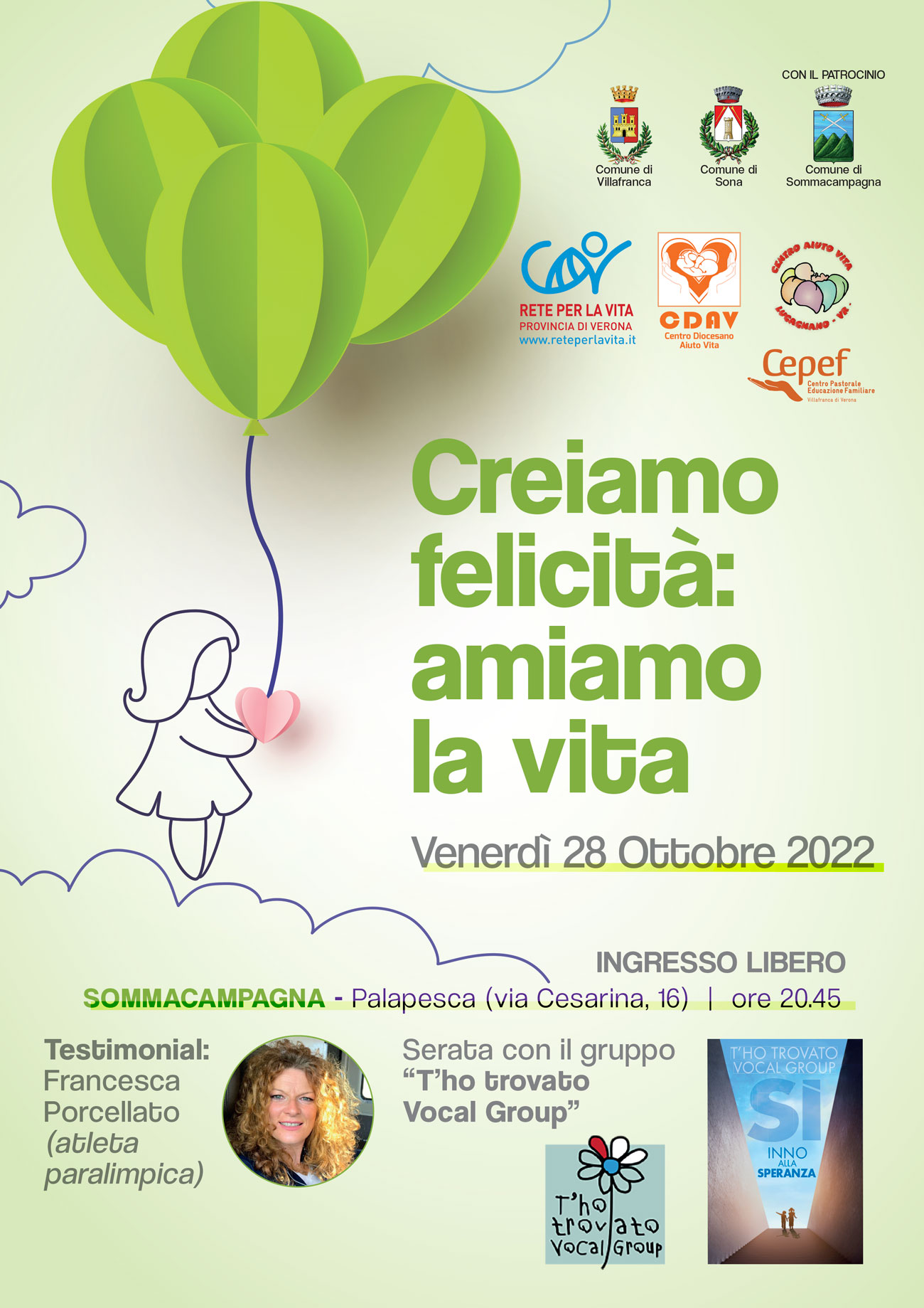 creiamo felicita 28 ottobre sommacampagna centro aiuto vita verona